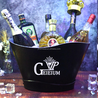 Seau à glace LED à couleurs changeantes, gravure de logo, vin, bière, dégradé lumineux, étanche, plastique PP, 12L, facile à nettoyer, tendance pour les fêtes