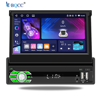Autoradio BQCC 1 DIN avec écran rétractable HD de 7 pouces, Carplay, WIFI, GPS, Android 13, 4/64 Go, Mirror Link, AUX, USB-C, SDK