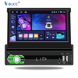 Автомагнитола BQCC 1 DIN с 7-дюймовым выдвижным HD-экраном, Carplay, WIFI, <span class=keywords><strong>GPS</strong></span>, Android 13, 4/64 ГБ, Mirror Link, AUX, USB-C, SDK - Product Image 1
