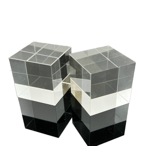 ปริซึมผสมสีที่มีด้านที่สว่าง K9แก้วนำแสงปริซึมสามเหลี่ยมลูกบาศก์แสงการทดลองปริซึม - Product Image 3