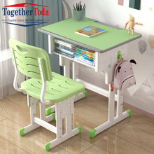 Mesa de Estudio Individual Moderna para Estudiantes de Secundaria, con Silla y Estructura Metálica, Color Personalizado para Dormitorio - Product Image 3