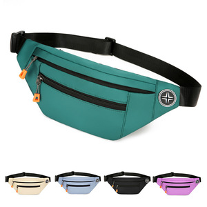 Bolso de cintura de tela Oxford, bolso cruzado verde resistente al agua para uso diario - Product Image 5