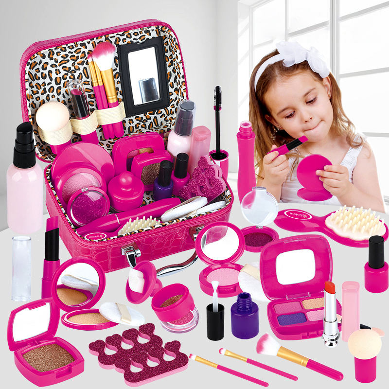 Direct From Supplier Children's Real Cosmetics Makeup Set Kids Play Nail  Art Pretend Beauty Fashion Toy Made of Plastic