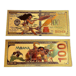 2026 Hot Sales US Ocean <strong>Princess</strong> Adventure 3 Designs 24K Gold Plated Banknote Card for Collection - Product Image 2