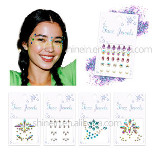 ملصقات عيون على شكل فراشات ساحرة بالجملة، مجوهرات وجه كريستالية ثلاثية الأبعاد، ملصقات وجه ذاتية اللصق للمهرجانات وحفلات التنكر - Product Image 5