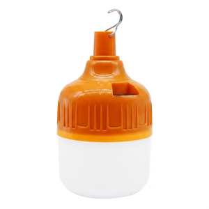โคมไฟโซลาร์ LED สีส้ม พลาสติก สำหรับสวนภายนอก แสงวอร์มไวท์ 2700K IP20 ได้รับการรับรองมาตรฐาน CE ความสว่าง 3000lm อายุการใช้งาน 30000 ชั่วโมง พร้อมรีโมทคอนโทรล - Product Image 1