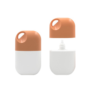 Nuevo Estilo, Botella Ovalada de Plástico de <span class=keywords><strong>50</strong></span> <span class=keywords><strong>ml</strong></span>, Blanca, con Tapón de Rosca y Llavero, para Protector Solar, Loción, Cosméticos, Ideal para Viajes - Product Image 5