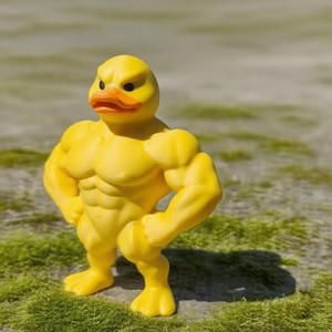 New Creative Muscular Duck With Six Pack Abs Animal Model Statue Funny Home <b>Desk</b> Decor Novelty Gift for Kids Prank <b>Toy</b> - Product Image 6