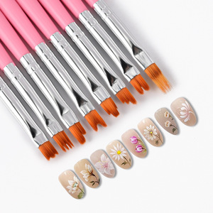 8 pinceles para decoración de uñas, herramienta de pintura de <span class=keywords><strong>gel</strong></span> ombre, bolígrafo de puntos, herramienta de dibujo degradado, herramienta de tallado manual DIY, bolígrafo para decoración de uñas. - Product Image 4