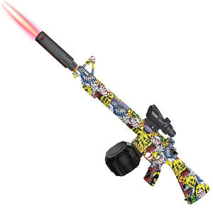 86 cm Gel-Hydrogel-Spielzeugpistole für Erwachsene, Wasserperlen-Pistole, Schießspiel, elektrischer Gel-Splatter-Blaster mit blinkender Flamme - Product Image 1