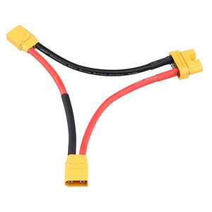 Индивидуальные XT90 мужской авиационный штекер аккумуляторный кабель 8AWG мягкий силиконовый кабель 150 мм Длина одна треть - Product Image 6