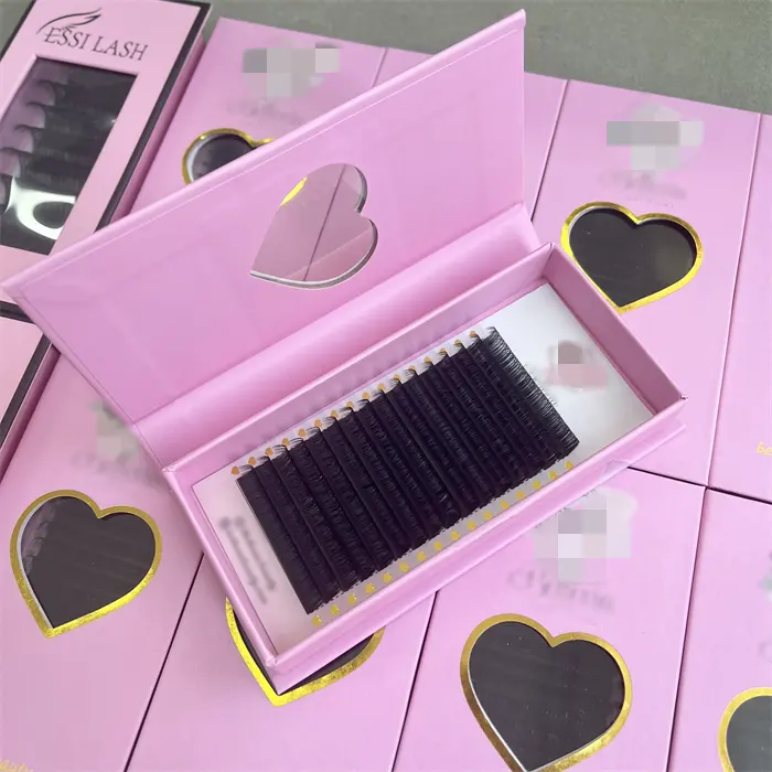 High Quality Fluffy Volume 0.03 Lashes Extension Wholesale Private Label Super Soft Dark Matte Eyelashes