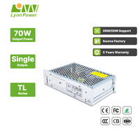 Alimentation industrielle à découpage LYNN TONGLI TL-70S-5 70W 12A 110V AC/DC, sortie simple 5V, efficacité 72%, 47-63Hz