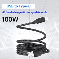 Mengweima USB3.2 Gen2 20Gbps Cable de datos de carga rápida de aleación de aluminio PD100Watt 5A Chaqueta de nailon con protección trenzada para cámara