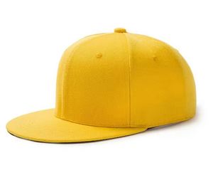 Casquette promotionnelle de haute qualité, unie, à visière plate, avec broderie personnalisée du logo - Product Image 1