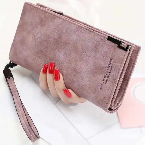 Fashion Lady Wristlet Long Money Bag Zipper Coin Purse Cards ID Holder Clutch wallets holders women