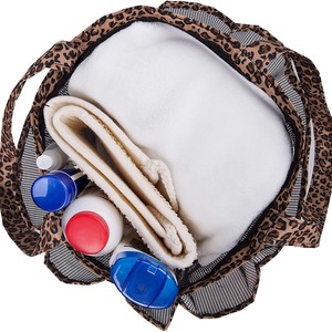 Neceser de malla colgante, organizador de almacenamiento, azul, negro, plegable, para uso en el baño y viajes - Product Image 5