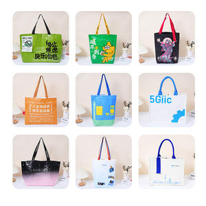 Fourre-tout d'épicerie en plastique tissé PP laminé personnalisé sacs de supermarché réutilisables longs et pliants avec séparateur - Product Image 3