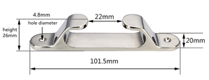 Accessoires de quincaillerie en acier inoxydable pour Yacht marin Coulée de précision Taquet de cale droite 4 pouces/100mm - Product Image 5