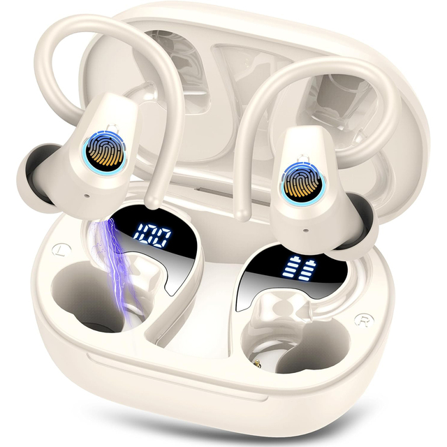 Wireless for 5.3 Sport Earbuds JL Chipset IPX4 Waterproof Digital Display Touch Control 8 Hours Play Time Type-C