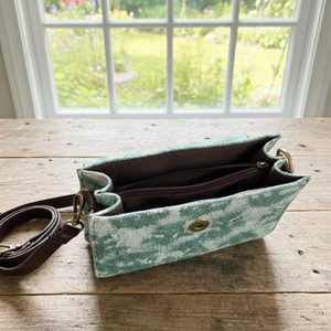 Handmade Green Floral Sling <b>Bag</b> Cotton Botanical Print <b>Boho</b> Crossbody <b>Bag</b> Everyday Shoulder <b>Bag</b> - Product Image 4