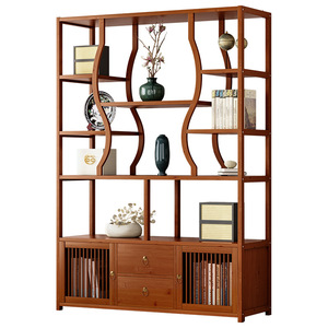 San Tai Antique <b>Display</b> <b>Shelf</b> Solid Wood Multi-Treasure Cabinet Chinese Style Storage <b>Unit</b> For Home Decor - Product Image 1