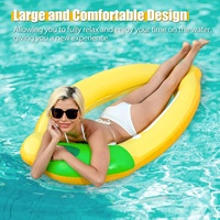 Bouée gonflable personnalisée en forme de citron, grande chaise flottante en PVC pour piscine, transat aquatique pour l'été, la plage, la natation, les fêtes, LEYOUMEI <100kg