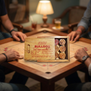 Wooden Carrom <b>Board</b> <b>Game</b> Set Classic Indian <b>Table</b> <b>Game</b> with Storage Box Custom Printed Gift Packaging wooden carrom coins wooden - Product Image 3