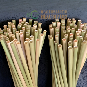 Pajitas Ecológicas de Trigo Biodegradables, Duraderas, Desechables, de Alta Calidad, Diámetro 6-8cm, para Fiestas, Bebidas, Cócteles/Agua, Eco2go - Product Image 1