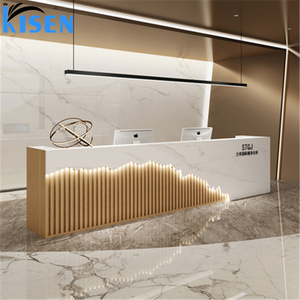 Kisen Luxury Versatile for Office Hospital Bar Hotel Living Room Workshop Salon Cashier <b>Counter</b> Big Size Table <b>Reception</b> Desk - Product Image 2