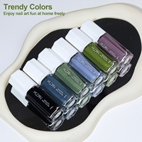 Vernis à ongles KUDAN Cool Tone multi-tons, non toxique, à base d'eau, facile à décoller, sans lampe UV, brillant, pour manucure DIY à domicile, certifié UE, vente en gros