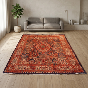 Tapis Kashan en laine traditionnelle de qualité supérieure avec motif médaillon, fait main - Product Image 2