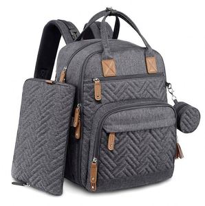 Bolsa de Pañales Grande con Logotipo Personalizado del Fabricante, Mochila con Cambiador Plegable, Nuevo Diseño Moderno - Product Image 1