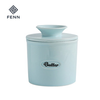 Pot à beurre personnalisé en céramique de style classique avec couvercle – Récipient de rangement pour beurre pour la cuisine