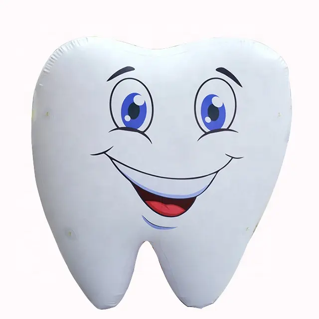 Dientes inflables de dibujos animados para exteriores, alta calidad, publicidad, modelado, grandes dientes inflables blancos