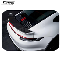 Alerón Estilo Turbo SD para Porsche 911 992.1 Carrera Turbo S Turbo 2018-2024, Kit de Conversión y Mejora
