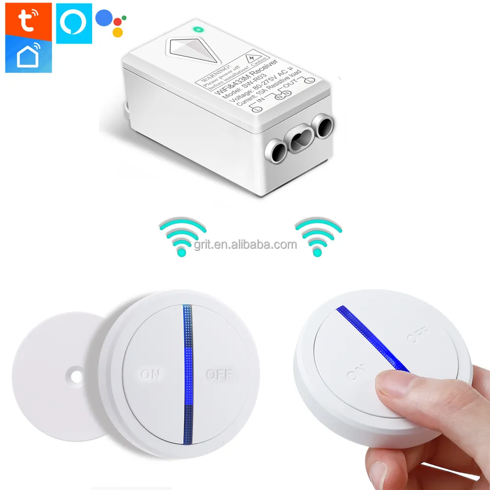 Conmutador inteligente Control de voz interruptor inteligente inalámbrico Carga Protección contra cortocircuitos interruptores tuya interruptor inteligente wifi