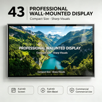 Menpad Diskon M8 Bingkai Perak 65 Inci Totem Signage Digital yang Dipasang di Dinding Layar Komersial 4k