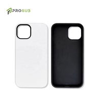 Coques de téléphone vierges pour sublimation Prosub en gros pour la série iPhone 14 Pro, revêtement 3D, coque de sublimation robuste 2 en 1