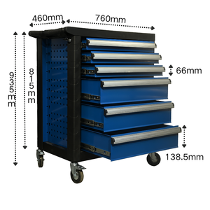 Hot Selling Aanpasbare 6-Lades Rollende Gereedschap <span class=keywords><strong>Trolley</strong></span> Oem Ondersteuning Voor Garage En Werkplaats Opslag - Product Image 6