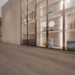 Suelo de madera de ingeniería <span class=keywords><strong>flotante</strong></span> de roble blanco americano Instalación de clic de madera maciza para Villa Interior Gimnasio <span class=keywords><strong>Parquet</strong></span> de nogal negro - Product Image 4