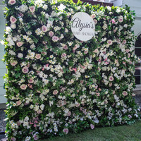 KCFW-168 fleur artificielle 3d enroulé décoration de la maison mariage toile de fond fleurs décoratives feuilles vertes en plastique plante mur