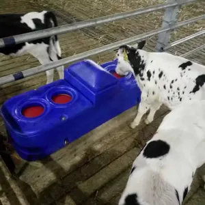 Ketel biru dan domba dengan tangki minum plastik, pemanas otomatis minuman air sapi