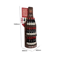 Promotion au détail personnalisée publicité présentoir de boissons en bois plancher bière vin présentoir marque SD Guangdong