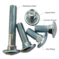 Boulon à tête champignon à col carré M60 en acier zingué brillant DIN603, boulon à tête ronde, fixations, vente en gros, OEM