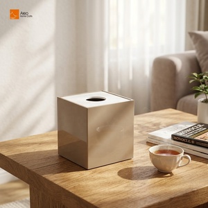 Portafazzoletti in Resina con Design Magnetico Cubico, Morbido, Ecologico, Riciclabile, Antigraffio, Impermeabile, con Rivestimento Lucido, per <span class=keywords><strong>Hotel</strong></span> di Lusso - Product Image 1