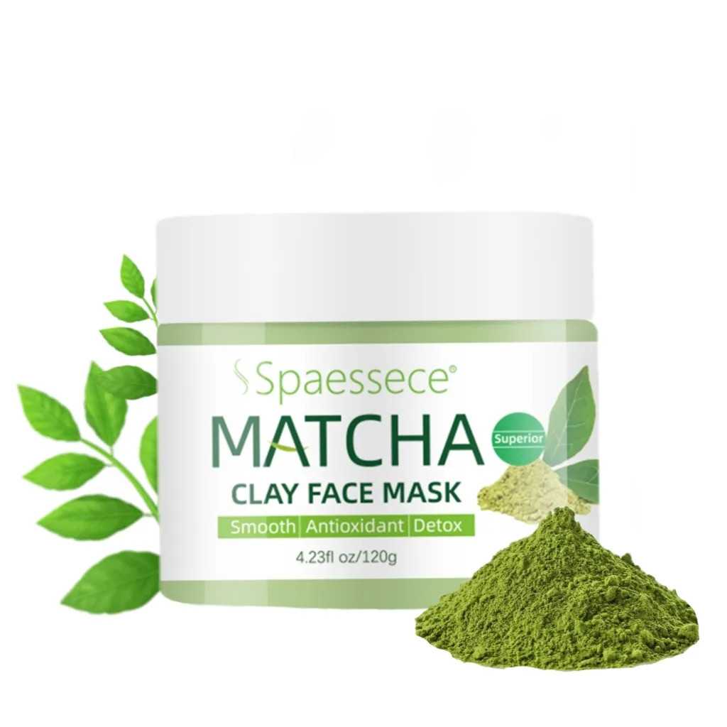Organic Matcha Anti Acne Face Mud Clay Mask Private Label Green Tea Oil Control Cleansing Facial Mask