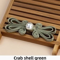Nouveau Bouton Décoratif Hanfu en Satin Brodé Style Chinois, à Longue Queue, Oreilles de Lapin, Pompon Perlé et Design Tissé à la Main