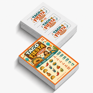 Data Security Taco Fiesta Pull Tab Cards Custom Gameplay Symbols Prize Plan Break Open <b>Tickets</b> for Restaurants and Fundraisers - Product Image 2
