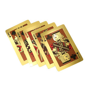 Hoogwaardige Luxe Gouden Speelkaarten Op Maat Bedrukt Voortreffelijk Ontwerp Duurzaam En Waterbestendig Plastic Fabrieksprijs - Product Image 5
